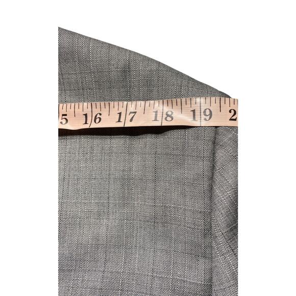 Career Perry Ellis Mens 44L/W36 Wool Blazer Classic Sport Jacket Plaid Gray NWT - Picture 11 of 15